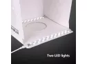 Mini Photo Studio Box, 9 X 9 Inches Shooting Tent Kit, Foldable Photography Booth With 2 X 20 Led Beads + 6 Colors Backdrops