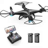 Holy Stone HS110D FPV RC Drone with 1080P HD Camera Live Video 120°wide-Angle WiFi Quadcopter with Gravity Sensor, Voice Control, Gesture Control, Altitude Hold, Headless Mode, 3D Flip RTF 2 Batteries