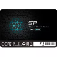 Silicon Power 512GB SSD 3D NAND A55 SLC Cache Performance Boost SATA III 2.5" 7mm (0.28") Internal Solid State Drive (SP512GBSS3A55S25)