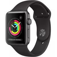 Apple Watch Series 3 (GPS, 42MM) - Space Gray Aluminum Case with Black Sport Band (Renewed)