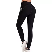 IUGA- High Waist Yoga Pants with Pockets, Tummy Control, Capri Style, 4-Way Stretch Fabric, for Women