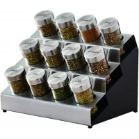 Kamenstein Tilt Revolving Tower with Free Spice Refills for 5 Years, 12-Jar, Assorted