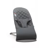 BabyBjörn Bouncer Bliss, Quilted Cotton, Anthracite (006021US)