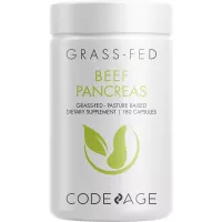 Codeage Grass Fed Beef Pancreas Supplement Glandulars - Freeze Dried, Non-Defatted Desiccated Beef Pancreas Pills – Pancreatic Enzymes Diet Meat - Pasture Raised Argentina Beef Vitamins - 180 Capsules