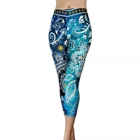 Comfy Yoga Pants - Workout Capris - High Waist Workout Leggings for Women - Lightweight Printed Yoga Legging