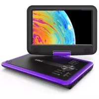 ieGeek 11.5" Portable DVD Player with SD Card/USB Port, 5 Hour Rechargeable Battery, 9.5" Eye-Protective Screen, Support AV-in/Out, Region Free, Purple