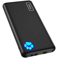 INIU Portable Charger, USB C Slimmest & Lightest Triple 3A High-Speed 10000mAh Power Bank, Flashlight Battery Pack Compatible with iPhone 12 11 X 8 Plus Samsung S20 Google LG iPad etc. [2021 Version]