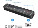 Apanage Powered Usb 3.0 Hub, 11 Ports Usb Hub Splitter (7 High Speed Data Transfer Ports + 4 Smart Charging Ports) With Individual On/off Switches And 48w Power Adapter For Mac Pro/mini, Pc, Hdd, Disk