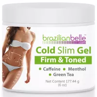 Cellulite Cold Slimming Gel with Caffeine and Green Tea Extract - Reduce Appearance of Cellulite, Stretch Marks, Firming and Toning, Improves Circulation - Quick Absorption- Cryo Gel (1 Jar)