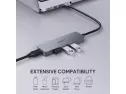Aukey Usb 3.0 Hub Ultra Slim 4-port Usb Hub In Aluminum Compatible With Mac Pro/mini, Microsoft Surface Pro, Dell Xps 15, And More