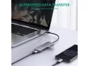 Aukey Usb 3.0 Hub Ultra Slim 4-port Usb Hub In Aluminum Compatible With Mac Pro/mini, Microsoft Surface Pro, Dell Xps 15, And More