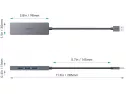 Aukey Usb 3.0 Hub Ultra Slim 4-port Usb Hub In Aluminum Compatible With Mac Pro/mini, Microsoft Surface Pro, Dell Xps 15, And More