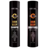 Challenger Men's Hair Keep Shampoo & Conditioner, 2X 10 Oz Bottles | Hair Growth Combo | DHT Blockers| w/Baicapil, Capixil, Rejuvasoft, HairSpa | Caffeine, Biotin, Argan Oil, Coconut Oil & more!
