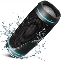 TREBLAB HD77 - Ultra Premium Bluetooth Speaker - Loud 360° HD Surround Sound, Wireless Dual Pairing, Best 25W Stereo, Loudest Bass, 20H Battery, IPX6 Waterproof, Sports Outdoor, Portable Blue Tooth