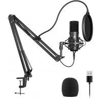 USB Microphone Kit 192KHZ/24BIT Plug & Play MAONO AU-A04 USB Computer Cardioid Mic Podcast Condenser Microphone with Professional Sound Chipset for PC Karaoke, YouTube, Gaming Recording