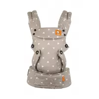Baby Tula Explore Baby Carrier 7 – 45 lb, Adjustable Newborn to Toddler Carrier, Multiple Ergonomic Positions, Front and Back Carry, Easy-to-Use, Lightweight – Sleepy Dust, Gray with White Triangles