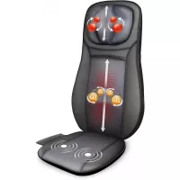 Snailax Gel Shiatsu Neck & Back Massager - Gel Massage Nodes, Full Back Heating Pad, Kneading Shiatsu or Rolling Massage, Massage Chair pad with Height Adjustment