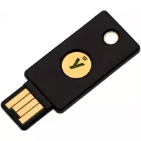 Yubico - YubiKey 5 NFC - Two Factor Authentication USB and NFC Security Key, Fits USB-A Ports and Works with Supported NFC Mobile Devices - Protect Your Online Accounts with More Than a Password