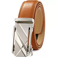 Men's Belt,Ratchet Dress Belt with Automatic Buckle Brown/Black-Trim to Fit-35mm wide