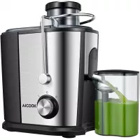 Juicer Wide Mouth Juice Extractor, Aicook Juicer Machines BPA Free Compact Fruits & Vegetables Juicer, Dual Speed Centrifugal Juicer with Non-drip Function, Stainless Steel Juicers Easy to Clean