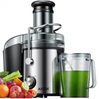 AICOK Juicer Extractor 1000W Centrifugal Juicer Machines Ultra Fast Extract Various Fruit and Vegetable Juice, 75MM Large Feed Chute Easy Clean Juicer with 2 Speed Control, BPA Free