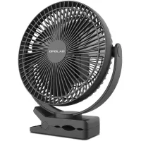 OPOLAR 10000mAh 8-Inch Rechargeable Battery Operated Clip on Fan, 4 Speeds Fast Air Circulating USB Fan, Sturdy Clamp Portable for Outdoor Camper Golf Cart or Indoor Gym Treadmill Personal Office Desk