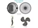 Opolar 10000mah 8-inch Rechargeable Battery Operated Clip On Fan, 4 Sp..