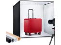 Esddi Photo Studio Light Box 24"/60cm Adjustable Brightness Portable Folding Hook & Loop Professional Booth Table Top Photography Lighting Kit 156 Led Lights 4 Colors Backdrops
