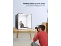 Esddi Photo Studio Light Box 24"/60cm Adjustable Brightness Portable Folding Hook & Loop Professional Booth Table Top Photography Lighting Kit 156 Led Lights 4 Colors Backdrops