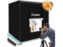 Photo Box, Travor Photo Studio Light Box 35"/90cm Adjustable Brightness Portable Shooting Tent Table Top Photography Lighting Kit With 126 Led Lights 4 Backdrops (brightness 15000lm, Cri95+)