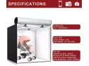 Photo Box, Samtian Photo Light Box 32x32x32 Inches 126 Led Light Photo Studio Shooting Tent Tabletop Photography Lighting Kit With 4 Background Paper (black,white, Red And Orange) For Photography