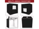 Photo Box, Samtian Photo Light Box 32x32x32 Inches 126 Led Light Photo Studio Shooting Tent Tabletop Photography Lighting Kit With 4 Background Paper (black,white, Red And Orange) For Photography