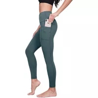 Yogalicious High Waist Ultra Soft 7/8 Ankle Length Leggings with Pockets for Women
