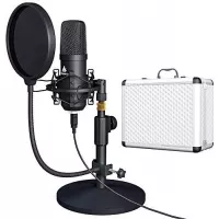 USB Microphone Kit 192KHZ/24BIT with Aluminum Organizer Storage Case MAONO AU-A04TC PC Condenser Podcast Streaming Cardioid Mic Plug & Play for Computer, YouTube, Gaming Recording