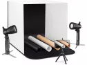 Esddi Photo Light Box Photography 16"x16"/40x40cm Portable Table Top Lighting Shooting Tent Kit Foldable Cube With 2x20 Led Lights 3 Color Backdrop For Jewellery Product Advertising