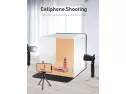Esddi Photo Light Box Photography 16"x16"/40x40cm Portable Table Top Lighting Shooting Tent Kit Foldable Cube With 2x20 Led Lights 3 Color Backdrop For Jewellery Product Advertising