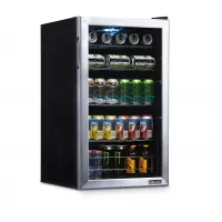 NewAir NBC126SS02 Beverage Refrigerator and Cooler, Holds up to 126 Cans, Cools Down to 37 Degrees Perfect for Beer Wine or Soda, 126 Can, Silver, 126 Can