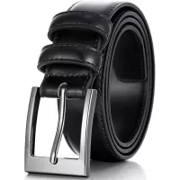 Marino’s Men Genuine Leather Dress Belt with Single Prong Buckle