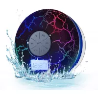 Wireless Bluetooth Shower Speakers | KGG IPX7 Waterproof Portable Bluetooth Speakers | FM Shower Radio with Suction Cup,Cool Cracking Backlight | USB Rechargeable Outdoor Bluetooth Speaker