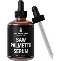 Organic Saw Palmetto Oil Serum. Stop Hair Loss Now by Hair Thickness Maximizer. Best Treatment for Hair Thinning. Hair Thickening Oils with Organic Pumpkin Seed Oil, Moringa Oil, Baobab Liquid (1 oz)