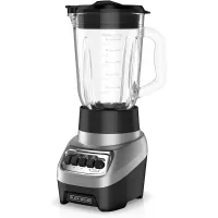 BLACK+DECKER PowerCrush Multi-Function Blender with 6-Cup Glass Jar, 4 Speed Settings, Silver