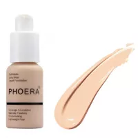 Foundation Makeup, PHOERA New 30ml Matte Oil Control Concealer Foundation Cream, Long Lasting Waterproof Matte Liquid Foundation (102 Nude)