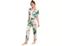 Milumia Women's Pajamas Set Button Down Sleepwear Short Sleeve Nightwe..
