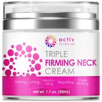 ACTIVSCIENCE Neck Firming Cream, Anti Aging Moisturizer for Neck & Décolleté, Double Chin Reducer, Skin Tightening Cream 1.7 fl oz