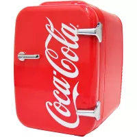 Coca-Cola Vintage Chic 4L Cooler/Warmer Mini Fridge by Cooluli for Cars, Road Trips, Homes, Offices and Dorms (110V/12V)