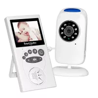 Baby Monitor with Camera and Audio, 4.3 Inch Video Baby Monitor with Infrared Night Version,Two Way Talk Back and Room Temperature Baby Security Camera (White)