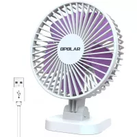 OPOLAR Small Desk Fan for Office Table, Cute but Mighty, 3 Speeds, USB Powered, 40° Adjustment, Quiet Portable Personal Fan (4.9ft USB Plug)