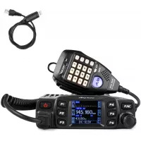 AnyTone AT-778UV Mobile Radio Transceiver Dual Band 25W VHF/UHF Car Radio w/Cable