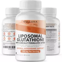Liposomal Glutathione Setria® (700 mg) - Pure Reduced Glutathione Capsules for Skin Whitening Antioxidant Support Liver Detox Immunity - Liposomal Glutathione Supplement - GSH L-Glutathione (60 ct)