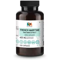 French Maritime Pine Bark Extract (95% Proanthocyanidin) Complex for Circulation, Blood Flow 100 Vegan Capsules